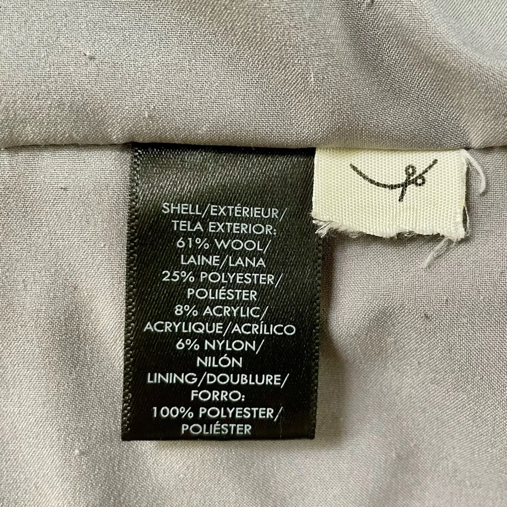 Ann Taylor Light Gray Wrap Coat with Shawl Collar - Picture 5 of 10